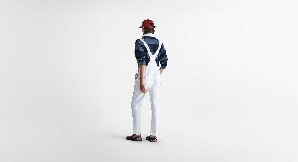 Washington Dee Cee White Denim Overalls Vendita Economica