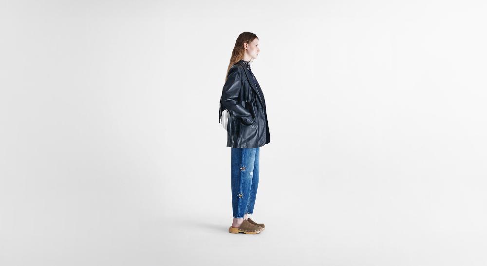 Washington Dee Cee Black Nappa Leather Blazer Shopping Online