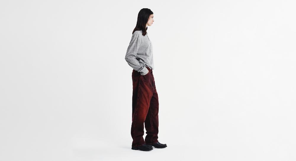 Washington Dee Cee RED SPRAY DENIM PANTS Vendita Economica