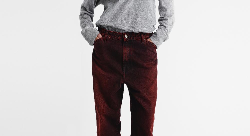 Washington Dee Cee RED SPRAY DENIM PANTS Vendita Economica