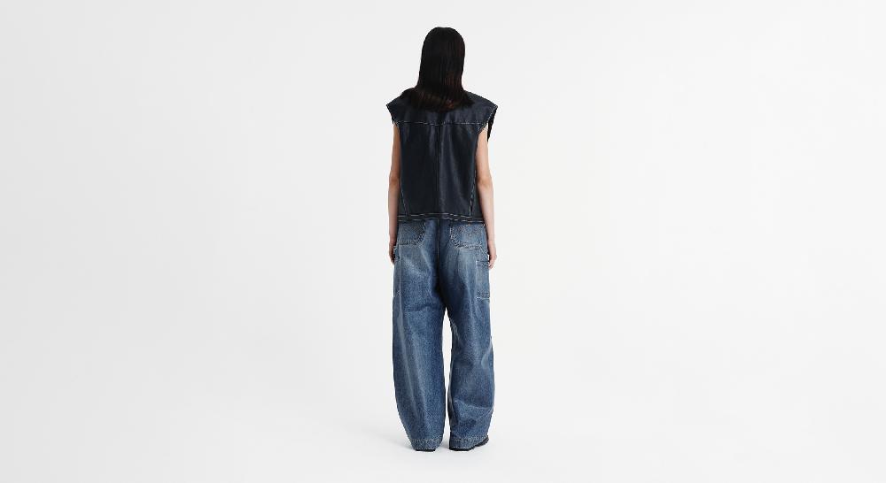 Washington Dee Cee LEATHER VEST Nuova