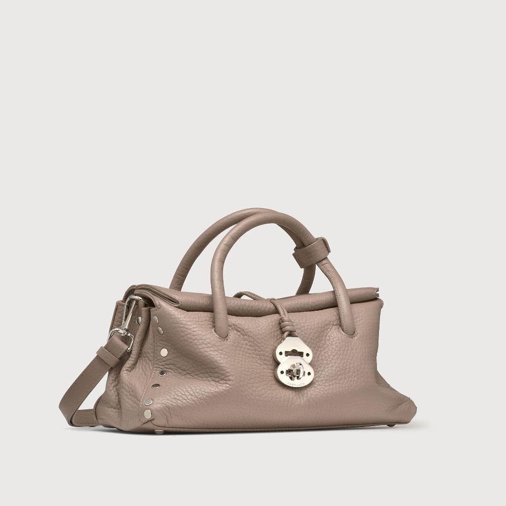 ﻿Zanellato BORSA DOTTA® SMALL IN PELLE MARTELLATA GREY CENERINO | Zanellato Fino Al -60%