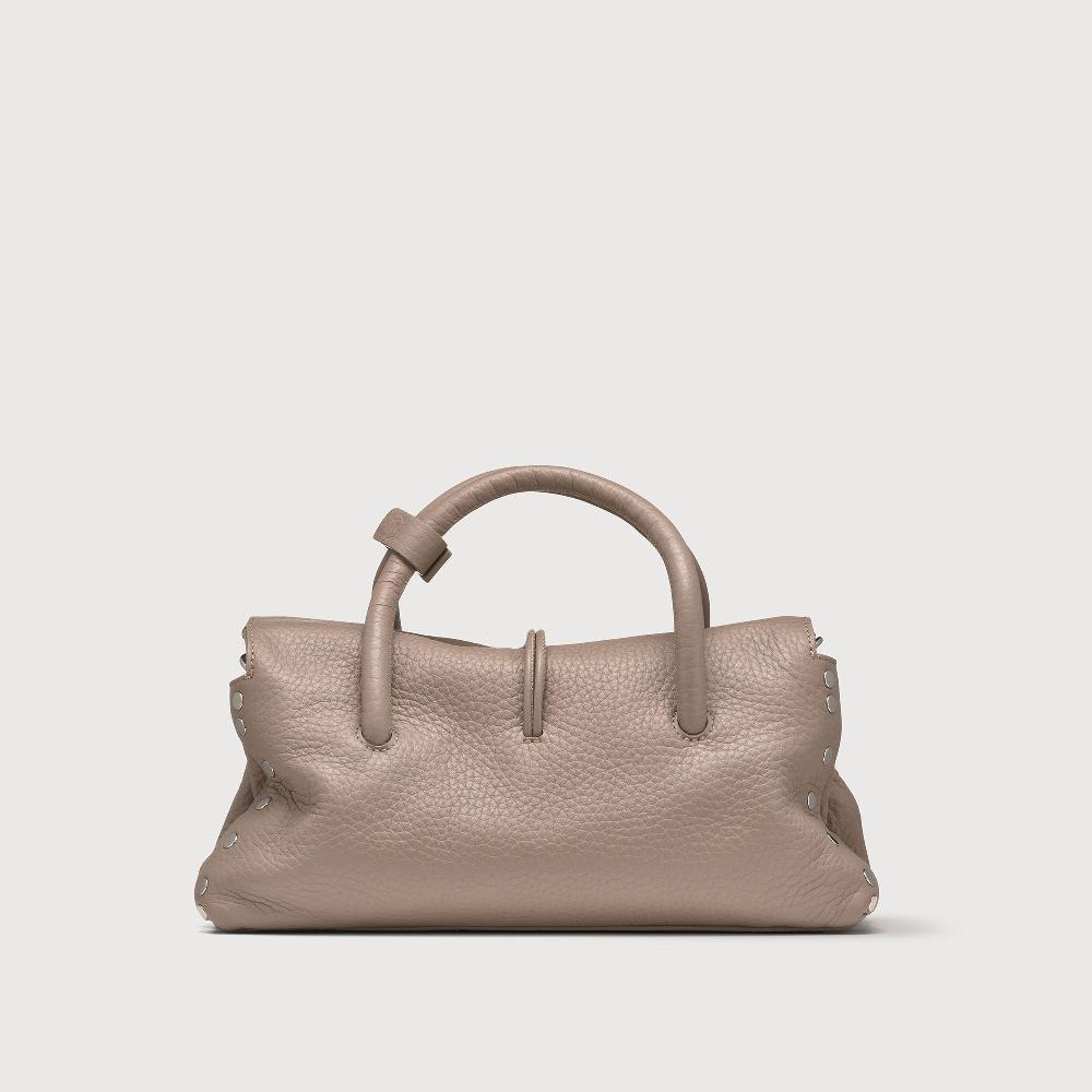 ﻿Zanellato BORSA DOTTA® SMALL IN PELLE MARTELLATA GREY CENERINO | Zanellato Fino Al -60%