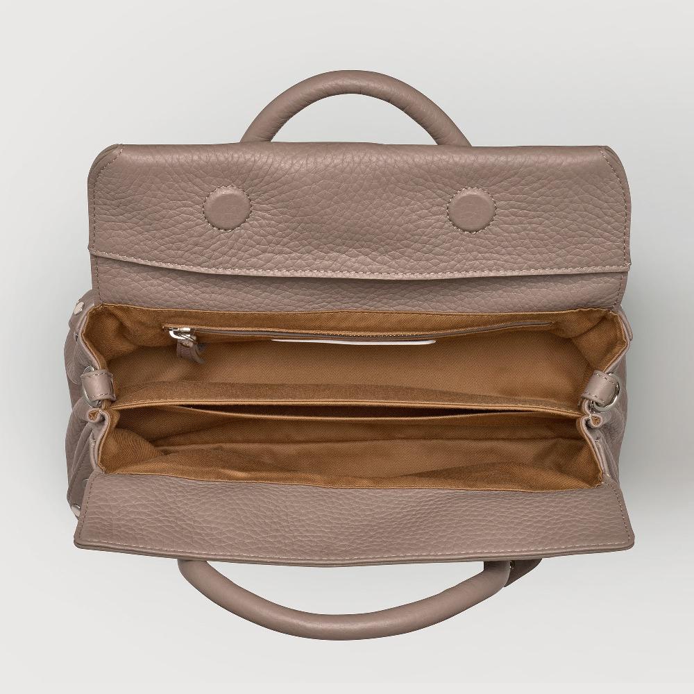 ﻿Zanellato BORSA DOTTA® SMALL IN PELLE MARTELLATA GREY CENERINO | Zanellato Fino Al -60%