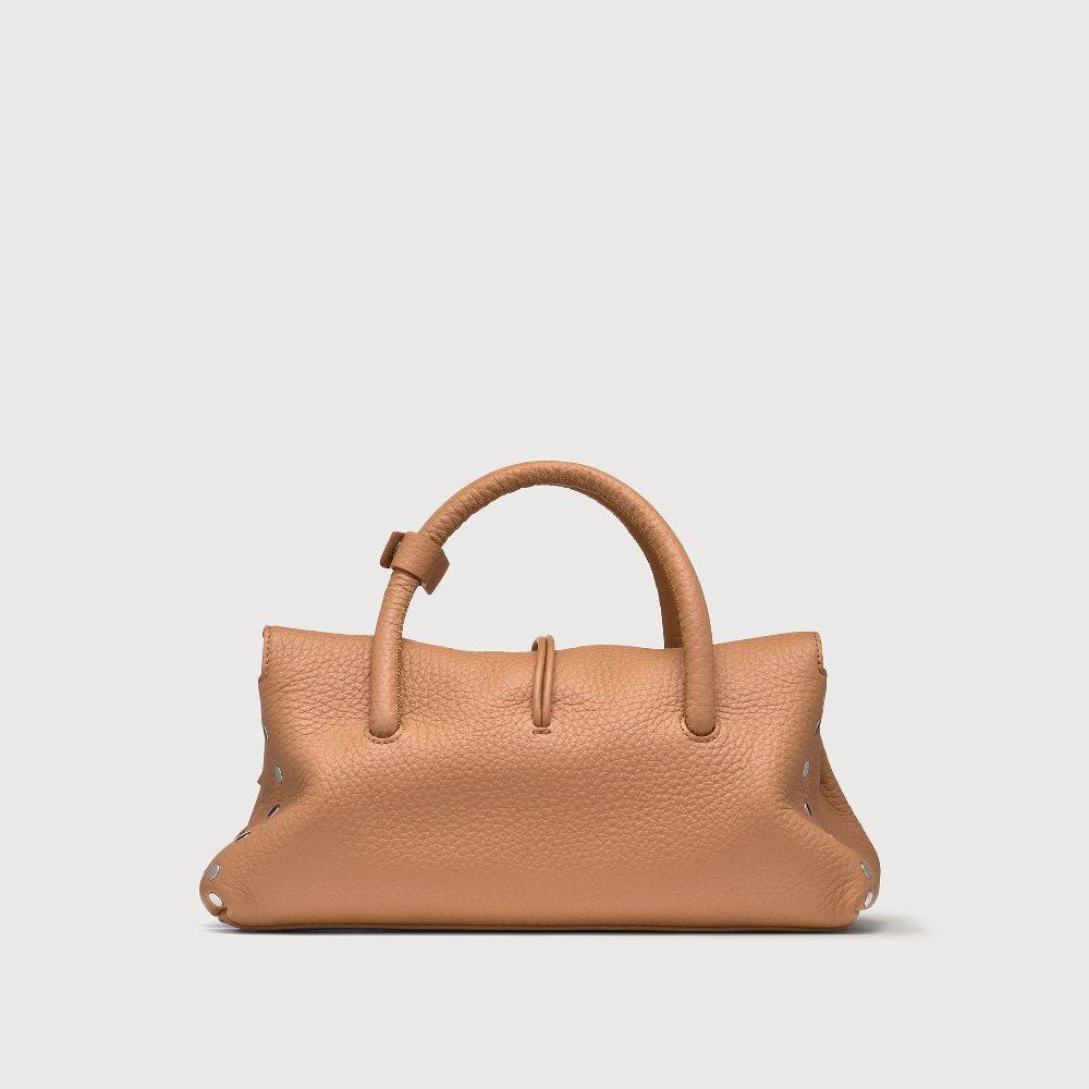 Zanellato BORSA DOTTA® SMALL IN PELLE MARTELLATA BROWN AMARETTO | Zanellato Shopping Online