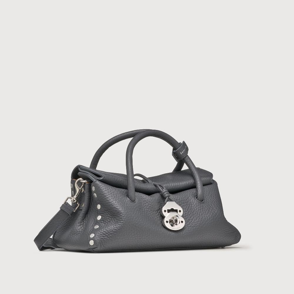 Zanellato BORSA DOTTA® SMALL IN PELLE MARTELLATA GREY STROMBOLI | Zanellato Sottocosto