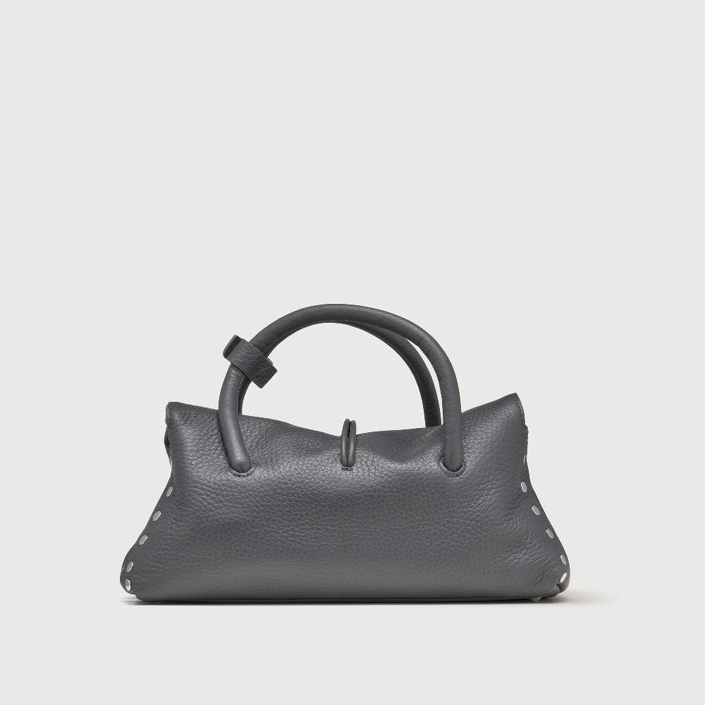 Zanellato BORSA DOTTA® SMALL IN PELLE MARTELLATA GREY STROMBOLI | Zanellato Sottocosto