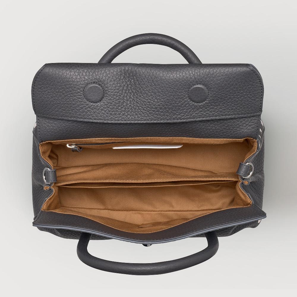 Zanellato BORSA DOTTA® SMALL IN PELLE MARTELLATA GREY STROMBOLI | Zanellato Sottocosto