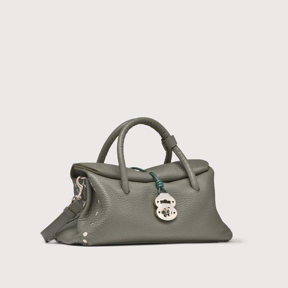 Zanellato BORSA DOTTA® SMALL IN PELLE MARTELLATA GREEN LICHENE | Zanellato Convenienza