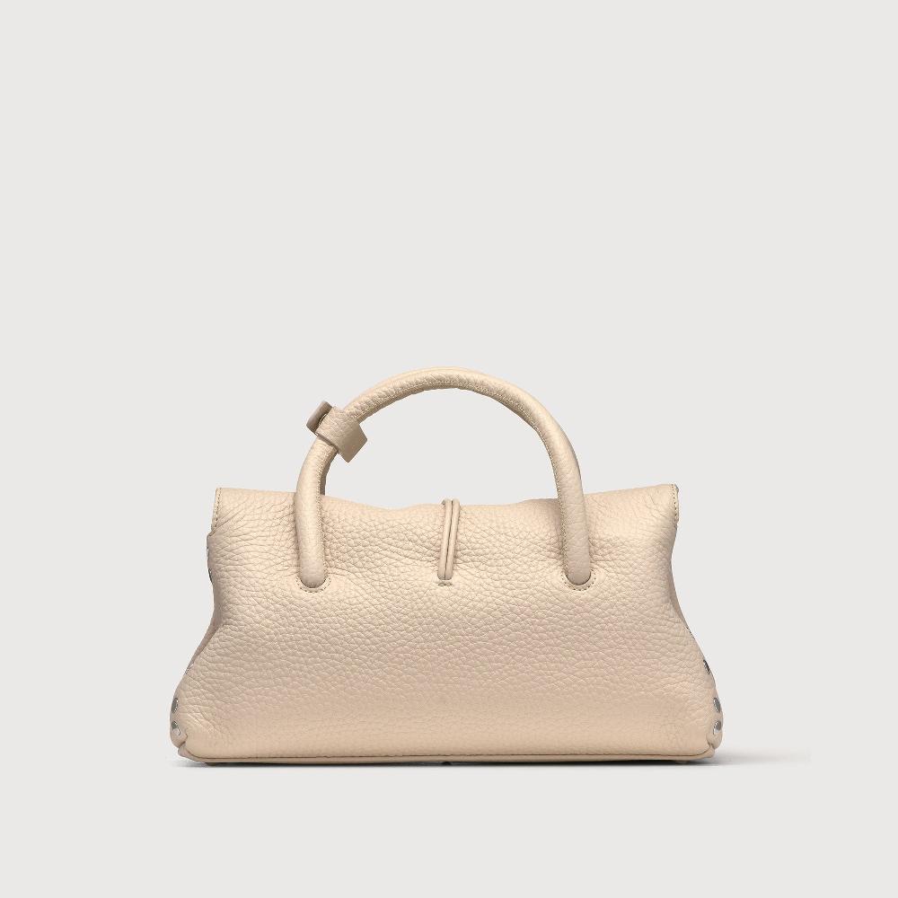 Zanellato BORSA DOTTA® SMALL IN PELLE MARTELLATA WHITE ALABASTRO | Zanellato Novità