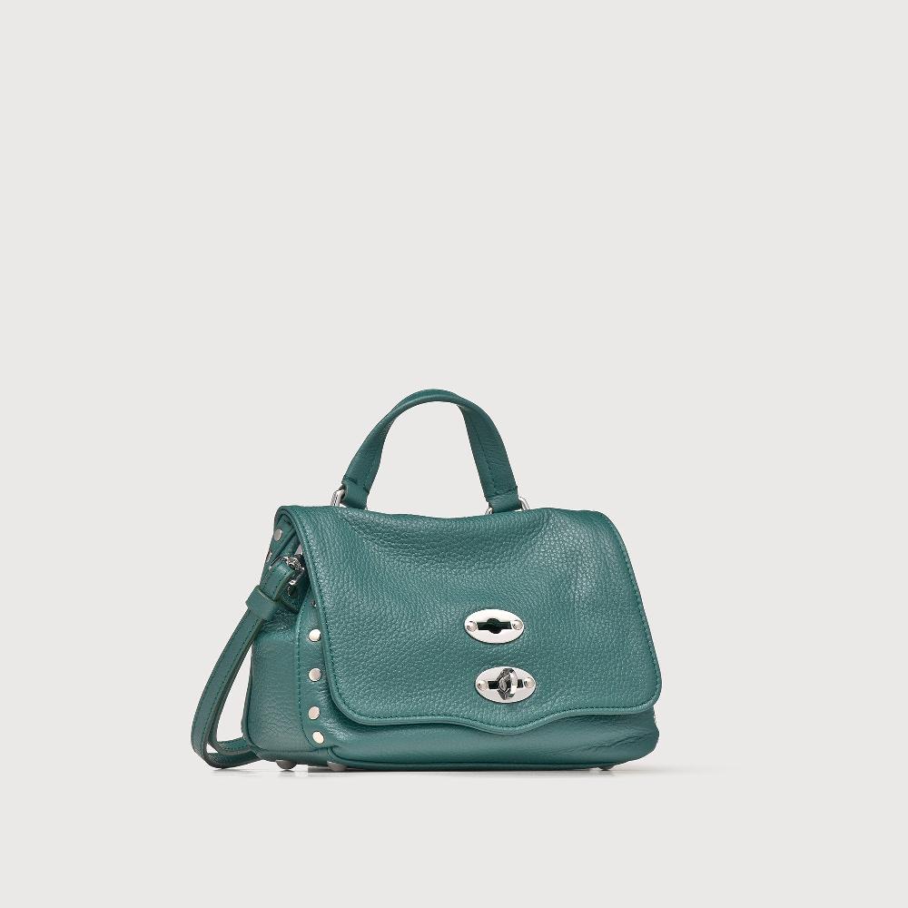 Zanellato BORSA POSTINA® BABY IN PELLE MARTELLATA GREEN ACCA | Zanellato Presa