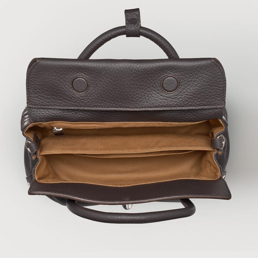 Zanellato BORSA DOTTA® SMALL IN PELLE MARTELLATA BROWN DOLCE AMARO | Zanellato Sconto