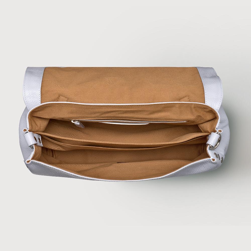 Zanellato BORSA POSTINA® MEDIUM IN PELLE MARTELLATA GREY CLOUD | Zanellato Outlet