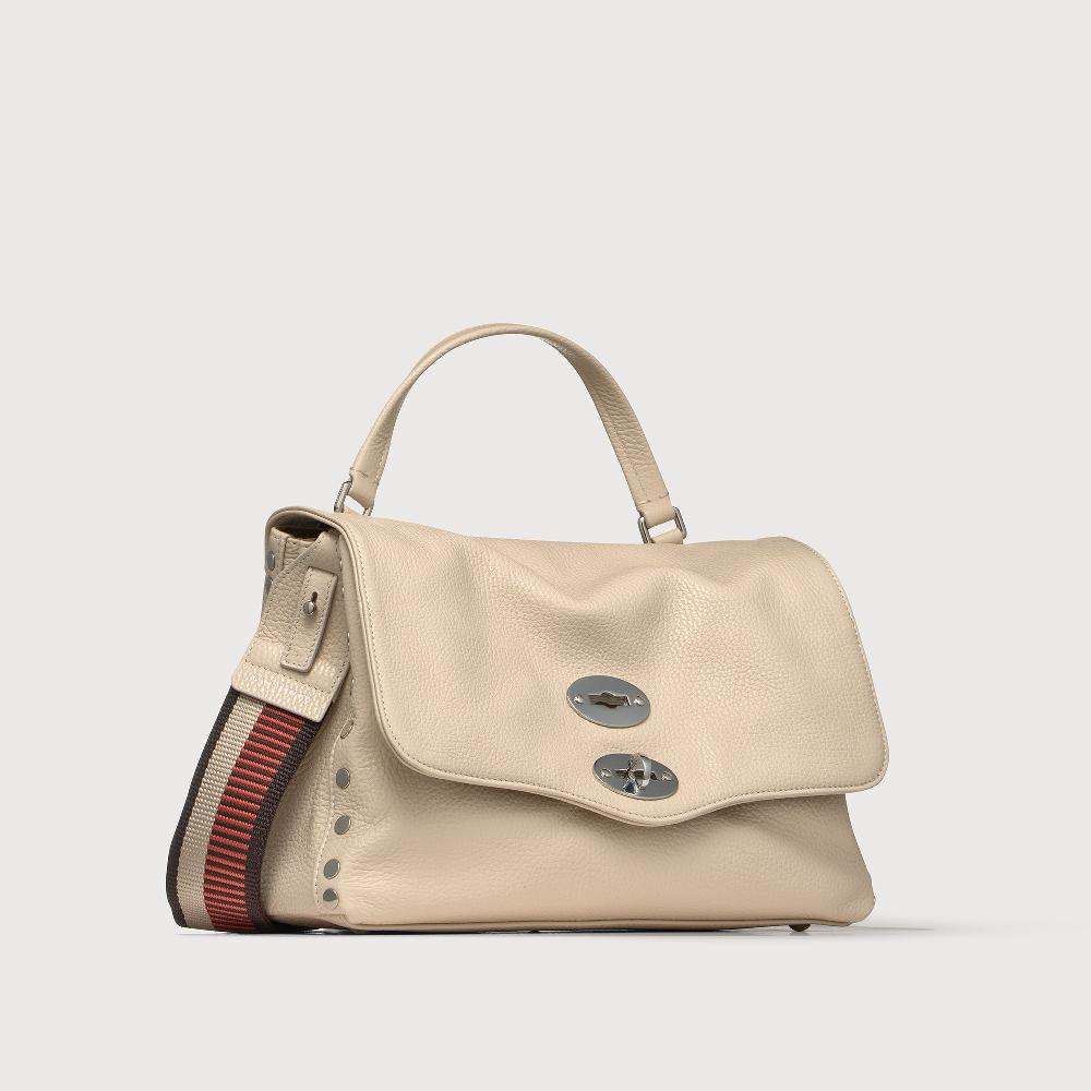 Zanellato BORSA POSTINA® SMALL IN PELLE MARTELLATA WHITE BIANCONE | Zanellato Vendita Calda