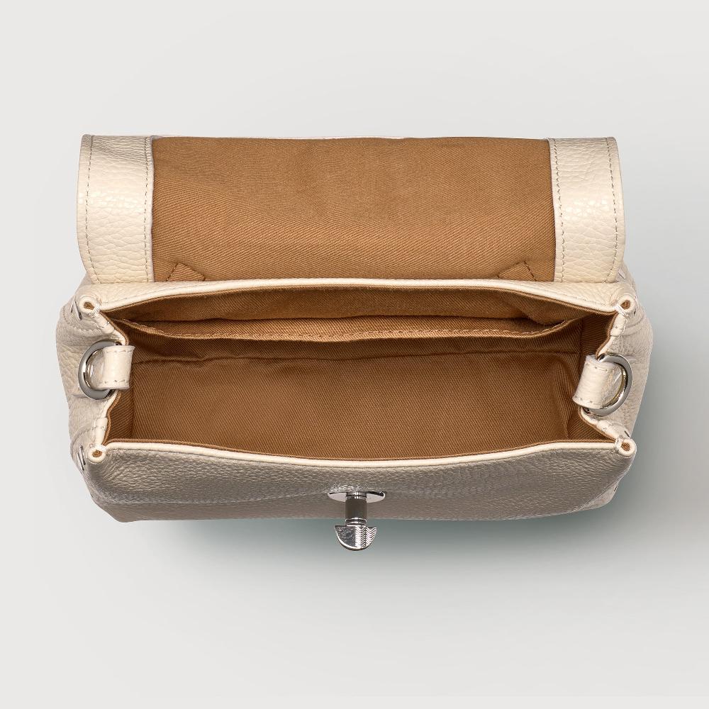 Zanellato BORSA POSTINA® BABY IN PELLE MARTELLATA WHITE BIANCONE | Zanellato Vendita Economica