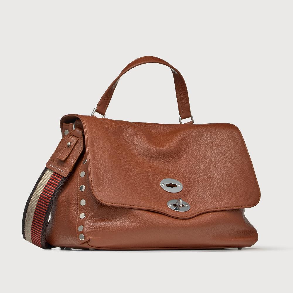Zanellato BORSA POSTINA® MEDIUM IN PELLE MARTELLATA BROWN CANALETTO | Zanellato Saldi Di Fabbrica