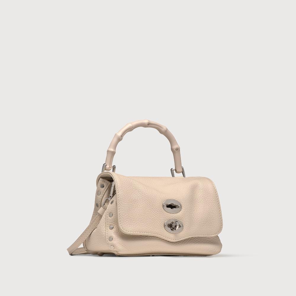 Zanellato BORSA POSTINA® BABY IN PELLE MARTELLATA WHITE BIANCONE | Zanellato Italy