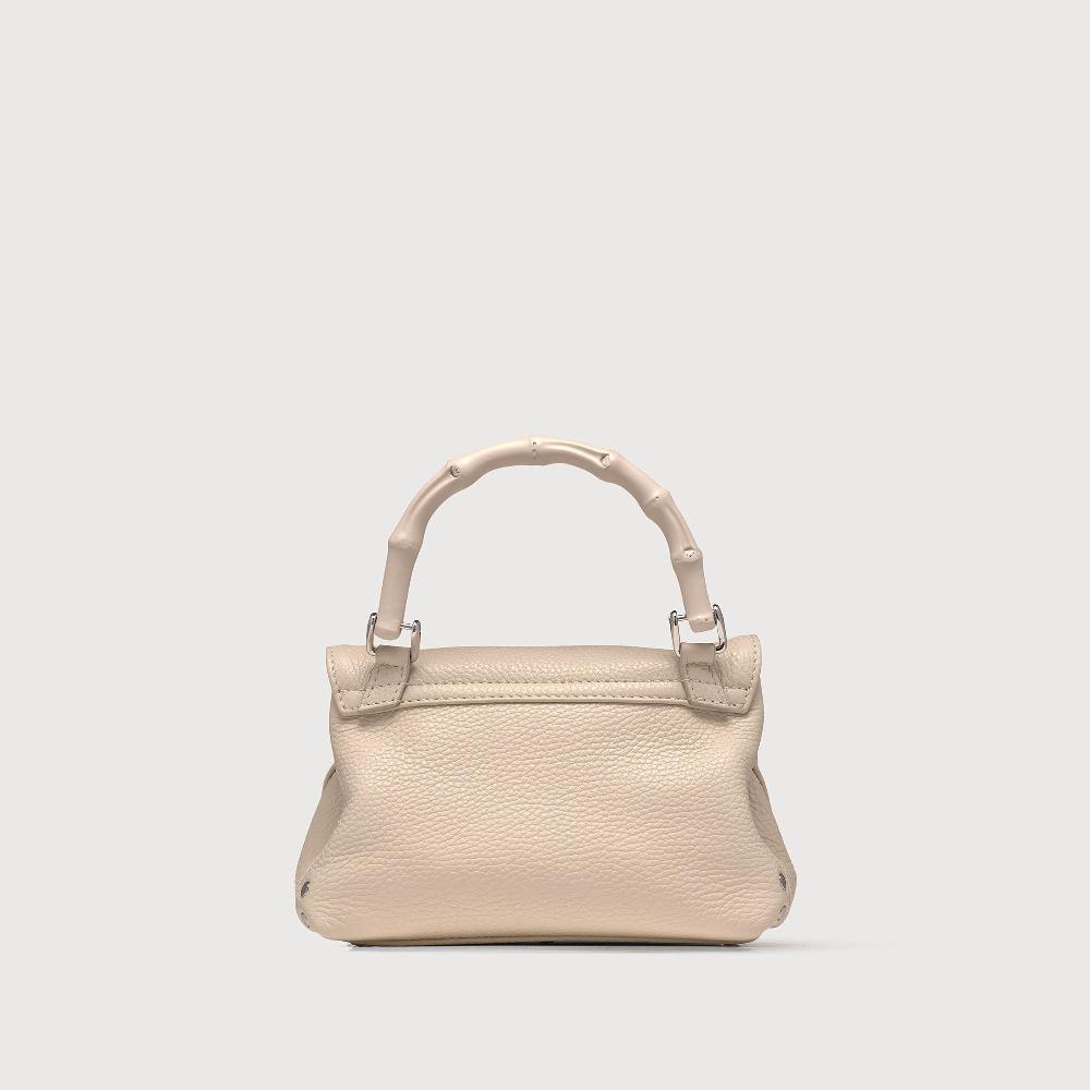 Zanellato BORSA POSTINA® BABY IN PELLE MARTELLATA WHITE BIANCONE | Zanellato Italy