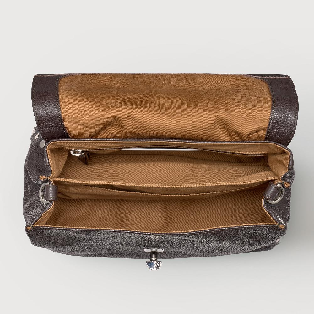 Zanellato BORSA POSTINA® SMALL IN PELLE MARTELLATA BROWN MOCACCINO | Zanellato 2025