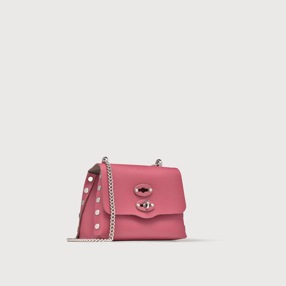 Zanellato BORSA POSTINA® SUPER BABY IN PELLE RIGENERATA PINK BIZANTINO | Zanellato In Linea