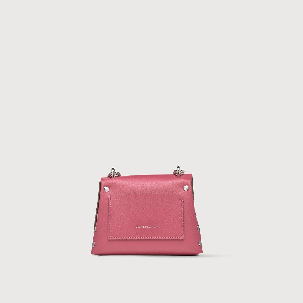 Zanellato BORSA POSTINA® SUPER BABY IN PELLE RIGENERATA PINK BIZANTINO | Zanellato In Linea