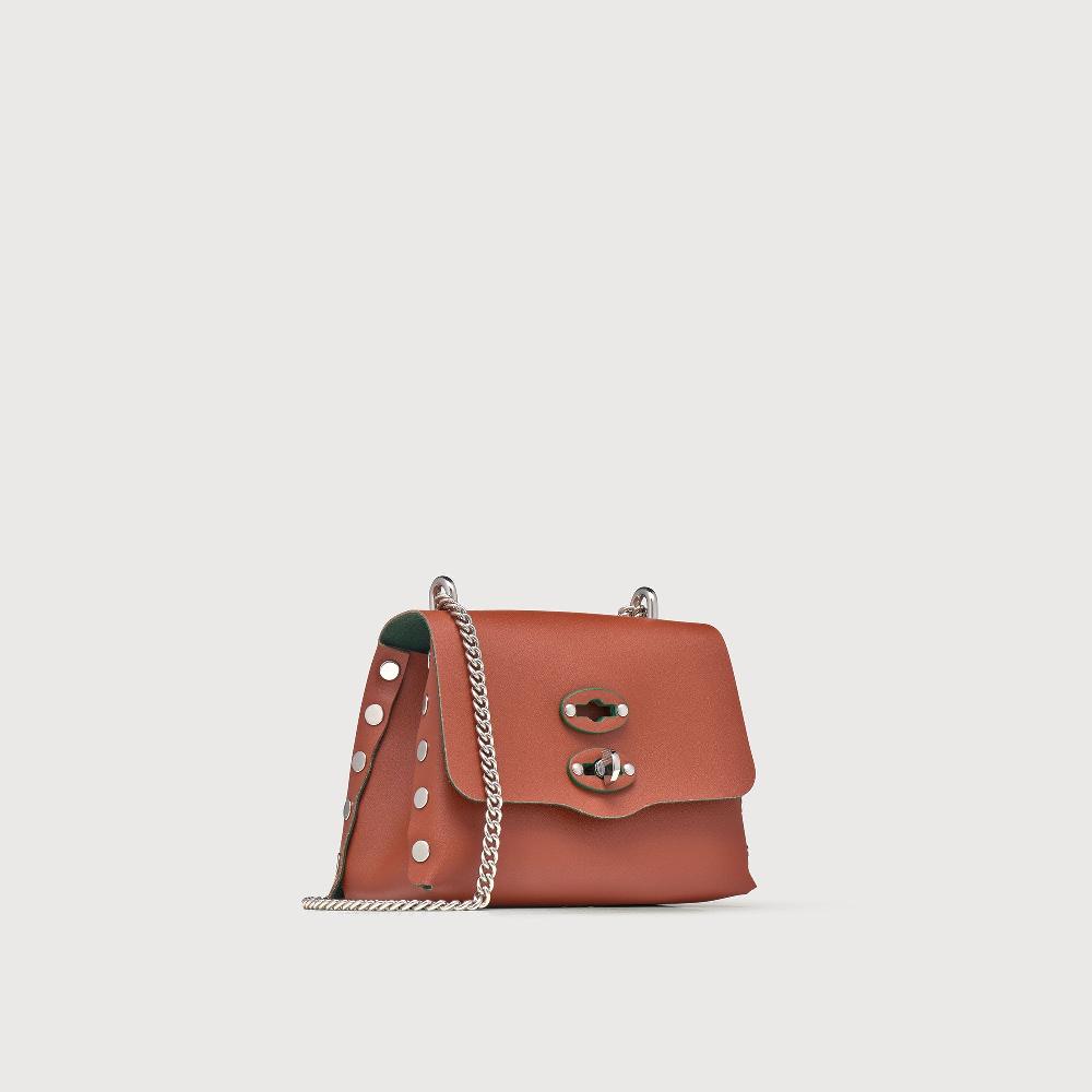 Zanellato BORSA POSTINA® SUPER BABY IN PELLE RIGENERATA BROWN COCCIO | Zanellato Vendita