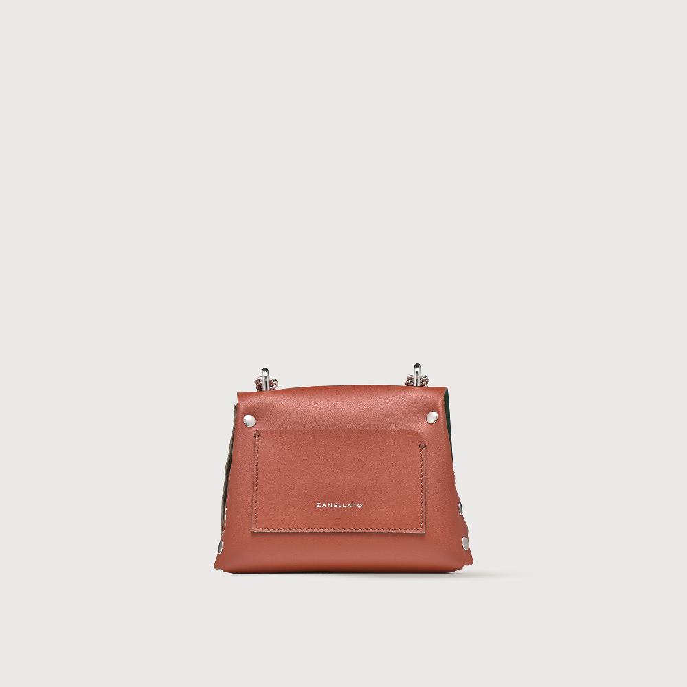 Zanellato BORSA POSTINA® SUPER BABY IN PELLE RIGENERATA BROWN COCCIO | Zanellato Vendita