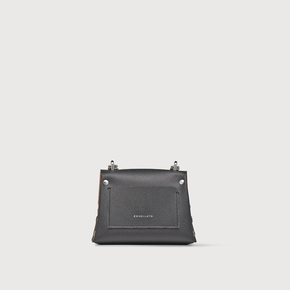 Zanellato BORSA POSTINA® SUPER BABY IN PELLE RIGENERATA BLACK NERO | Zanellato Offerta settimanale