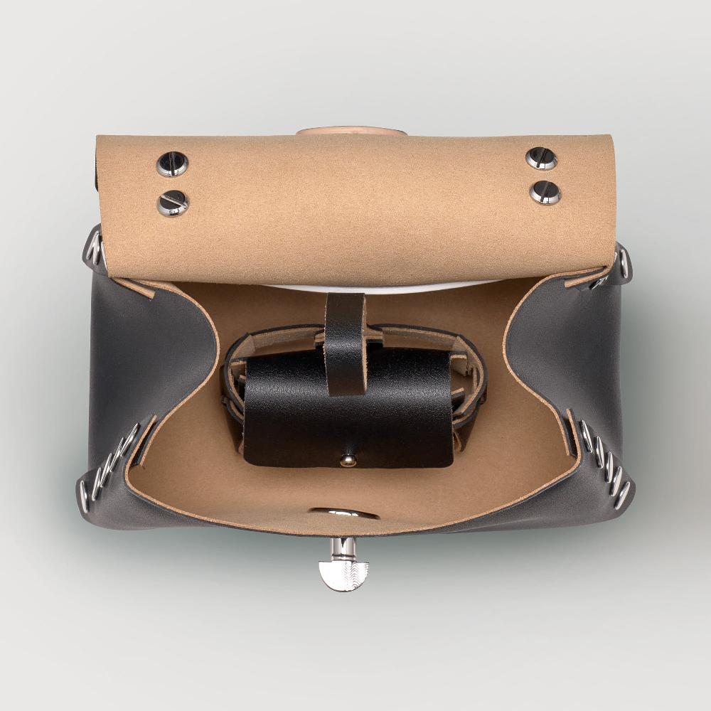 Zanellato BORSA POSTINA® SUPER BABY IN PELLE RIGENERATA BLACK NERO | Zanellato Offerta settimanale
