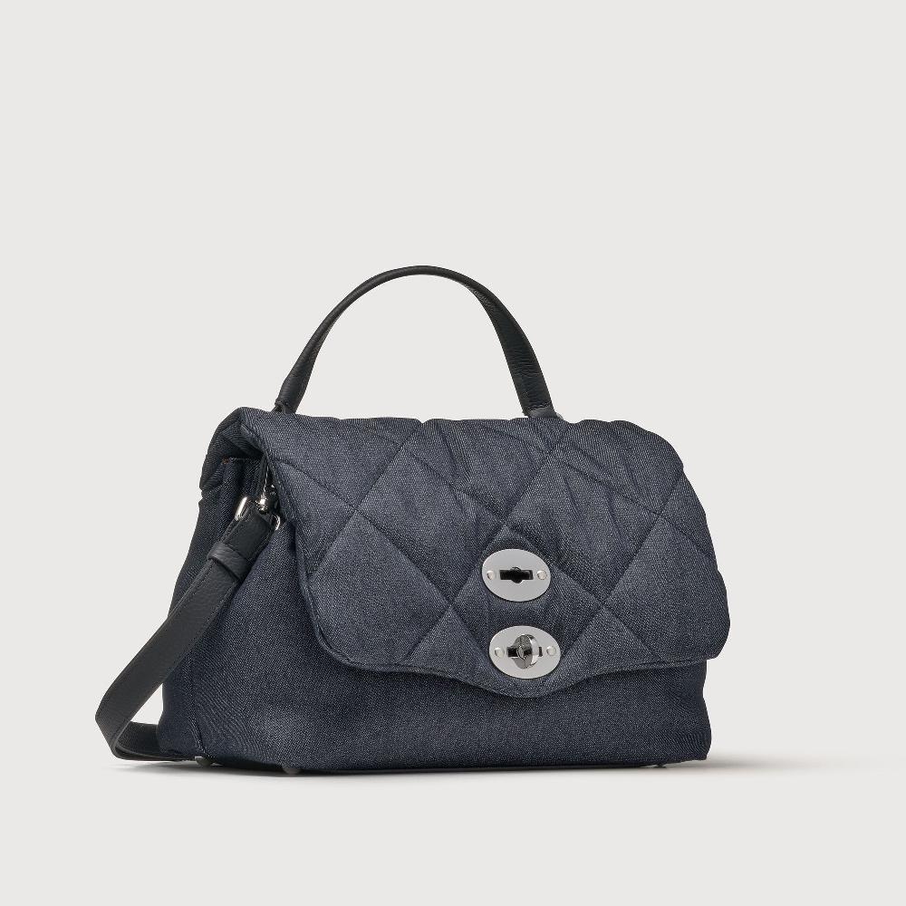Zanellato BORSA POSTINA® SMALL IN TESSUTO DENIM PADDED BLUE NIMES | Zanellato Pezzi Unici