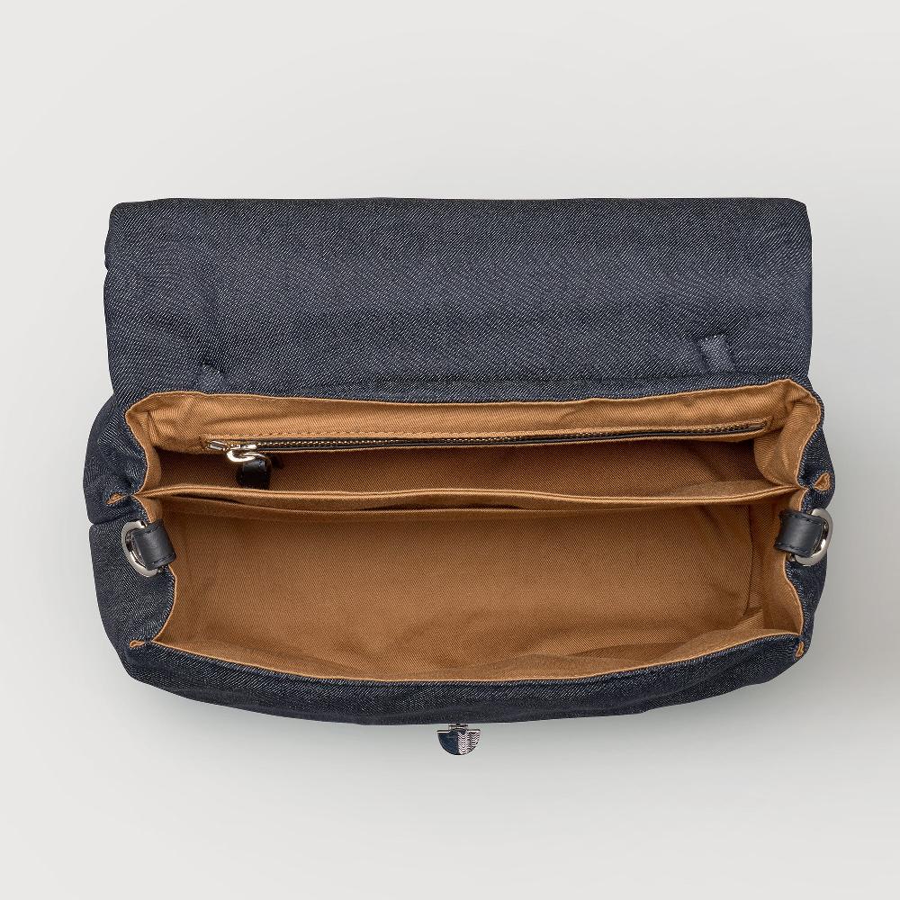 Zanellato BORSA POSTINA® SMALL IN TESSUTO DENIM PADDED BLUE NIMES | Zanellato Pezzi Unici
