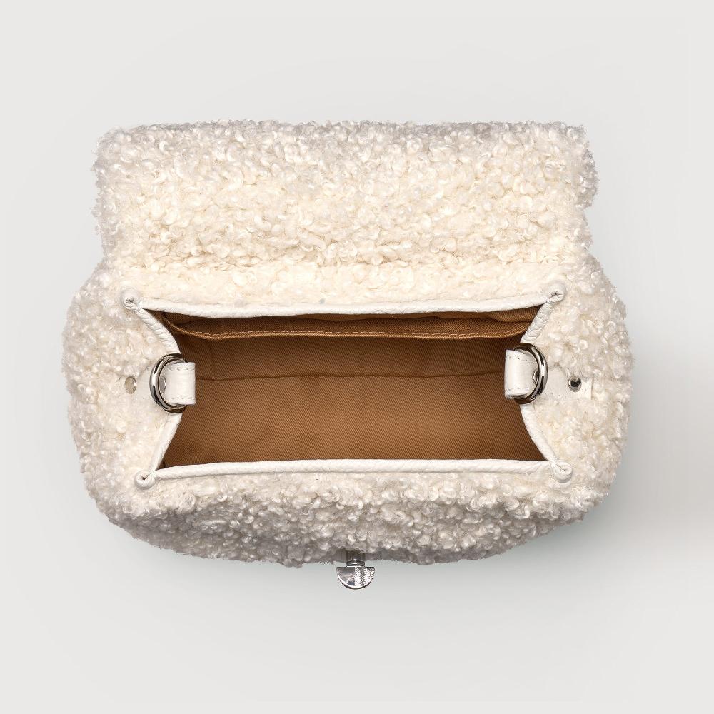 Zanellato BORSA POSTINA® BABY IN TESSUTO TEDDY WHITE MERINOS | Zanellato Consegna Veloce