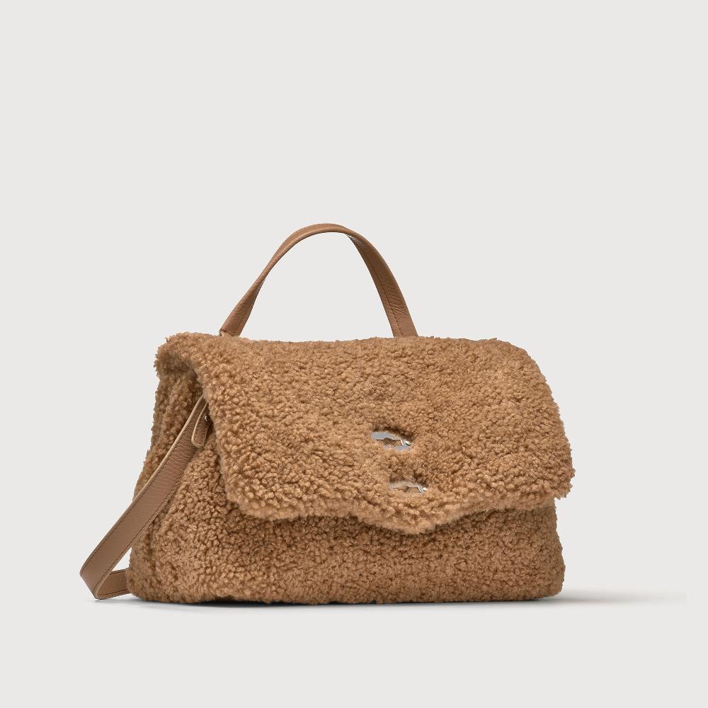 Zanellato BORSA POSTINA® SMALL IN TESSUTO TEDDY BROWN TEDDY | Zanellato Promozione Limitata