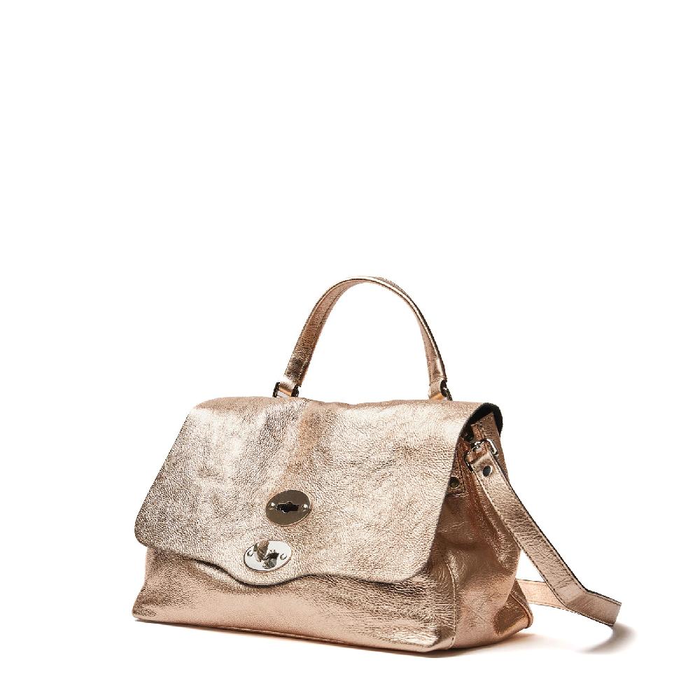 Zanellato BORSA POSTINA® SMALL IN PELLE LAMINATA GOLD CRISTALLO | Zanellato Sottocosto