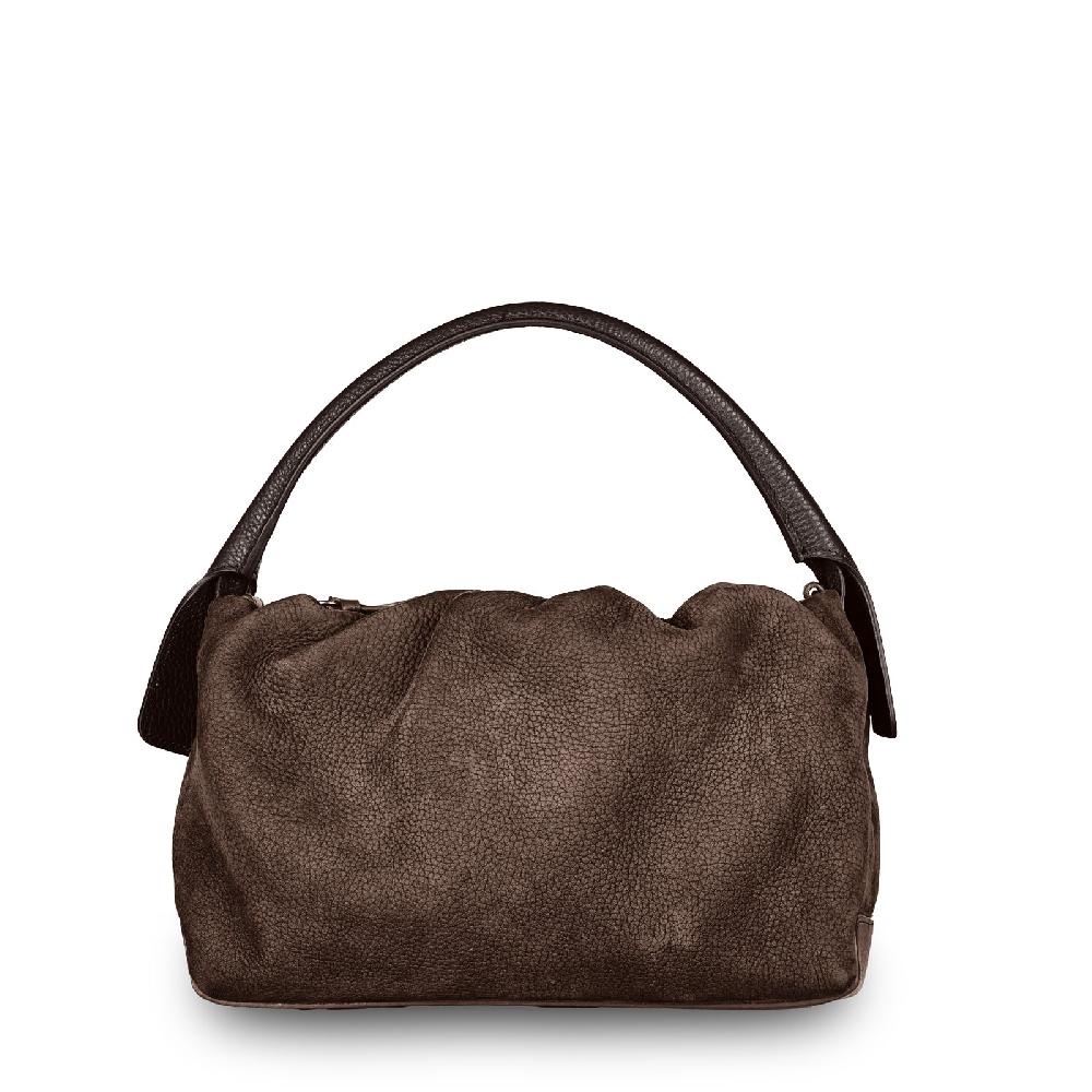 Zanellato BORSA TULIPA UNICA IN PELLE NABUK BROWN FONDENTE | Zanellato Sconto