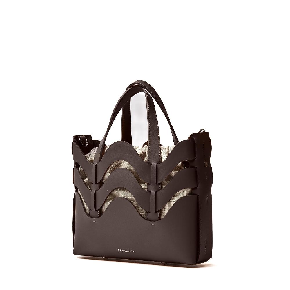 Zanellato BORSA DUNE SMALL IN PELLE RIGENERATA BROWN WENGHE | Zanellato 50% di sconto con spedizione gratuita