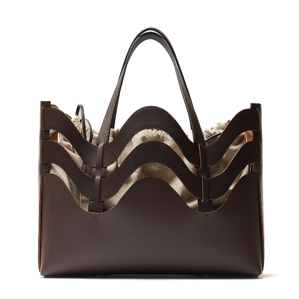 Zanellato BORSA DUNE MEDIUM IN PELLE RIGENERATA BROWN WENGHE | Zanellato In Vendita