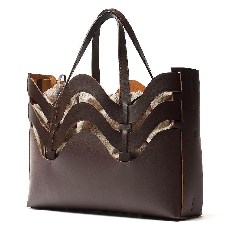 Zanellato BORSA DUNE MEDIUM IN PELLE RIGENERATA BROWN WENGHE | Zanellato In Vendita