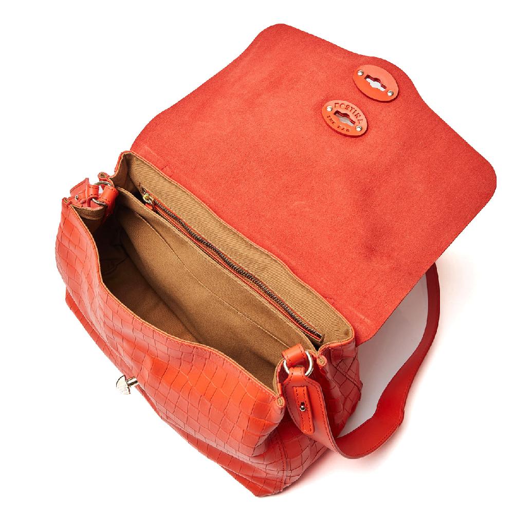 Zanellato BORSA POSTINA® SMALL IN PELLE STAMPATA RED MEDUSA | Zanellato Offerte