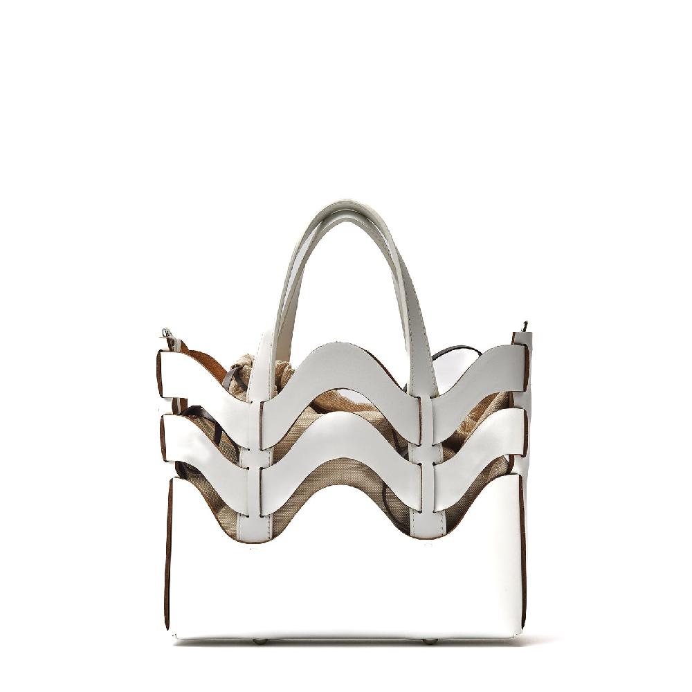 Zanellato BORSA DUNE SMALL IN PELLE RIGENERATA WHITE GESSO | Zanellato In vendita