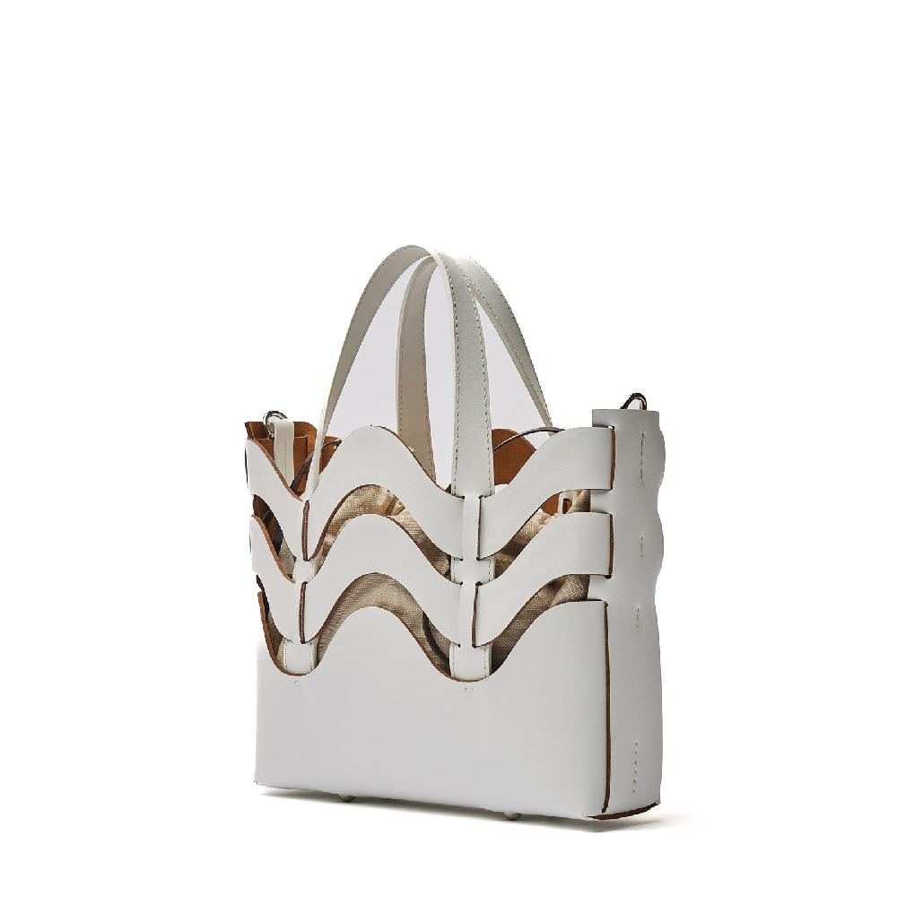 Zanellato BORSA DUNE SMALL IN PELLE RIGENERATA WHITE GESSO | Zanellato In vendita