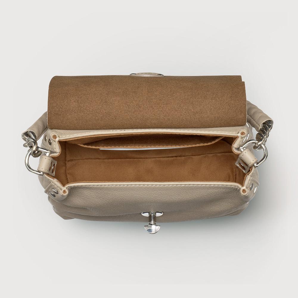 Zanellato BORSA POSTINA® BABY IN PELLE LISCIA GREY SASSONE | Zanellato Italy