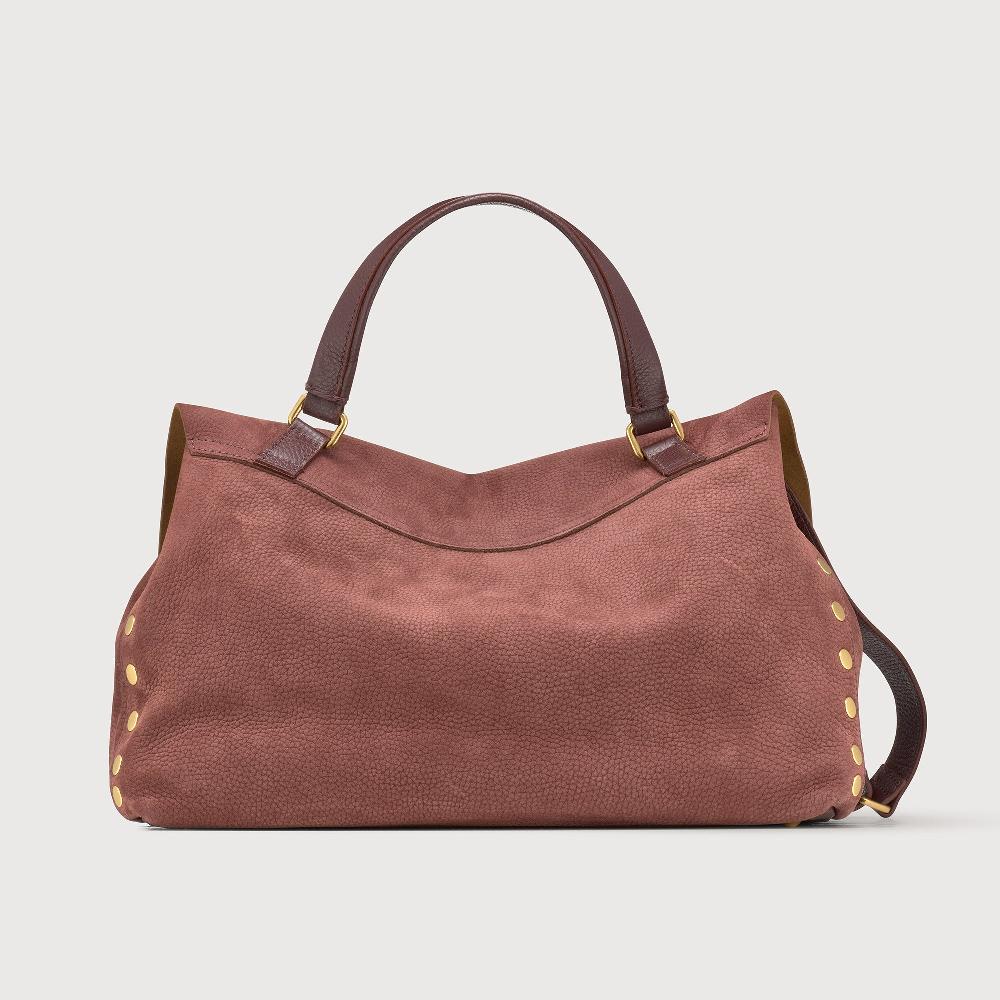 Zanellato BORSA POSTINA® MEDIUM IN PELLE NABUK RED BARBERA | Zanellato Italia