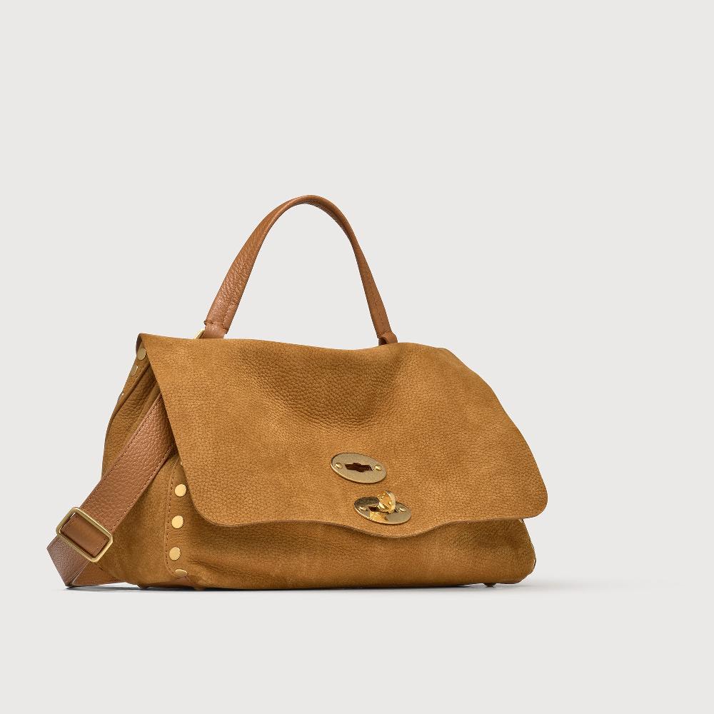 Zanellato BORSA POSTINA® SMALL IN PELLE NABUK BROWN BRANDY | Zanellato Nuovo