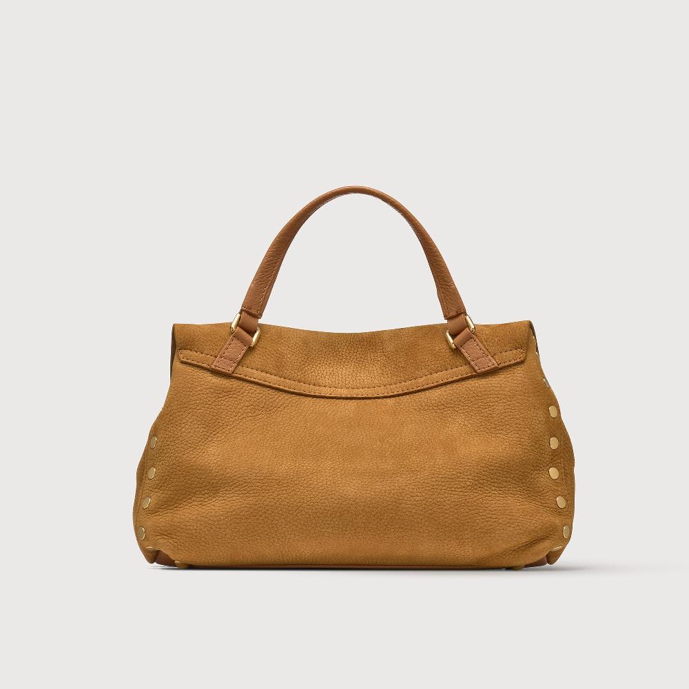 Zanellato BORSA POSTINA® SMALL IN PELLE NABUK BROWN BRANDY | Zanellato Nuovo