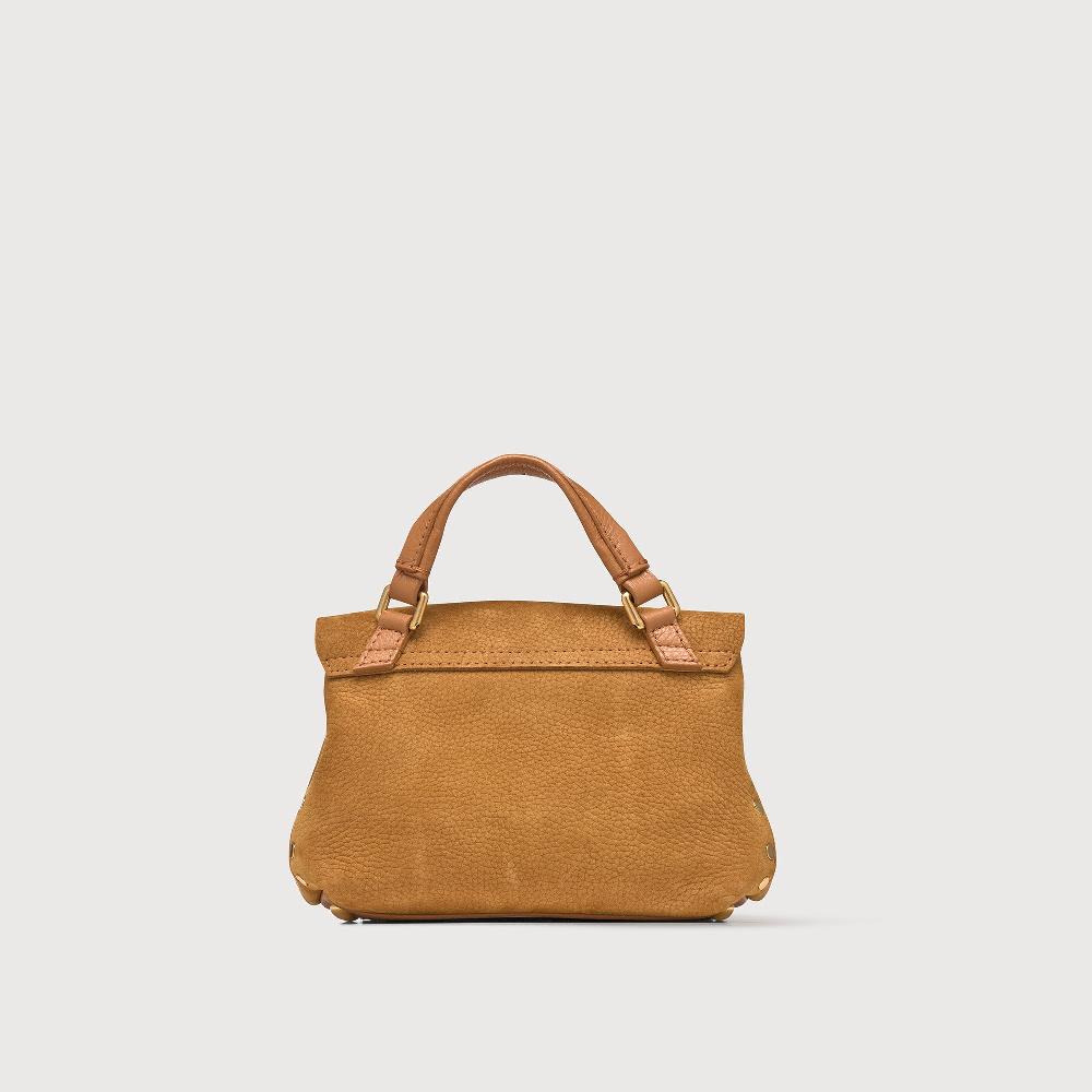 Zanellato BORSA POSTINA® BABY IN PELLE NABUK BROWN BRANDY | Zanellato Qualità