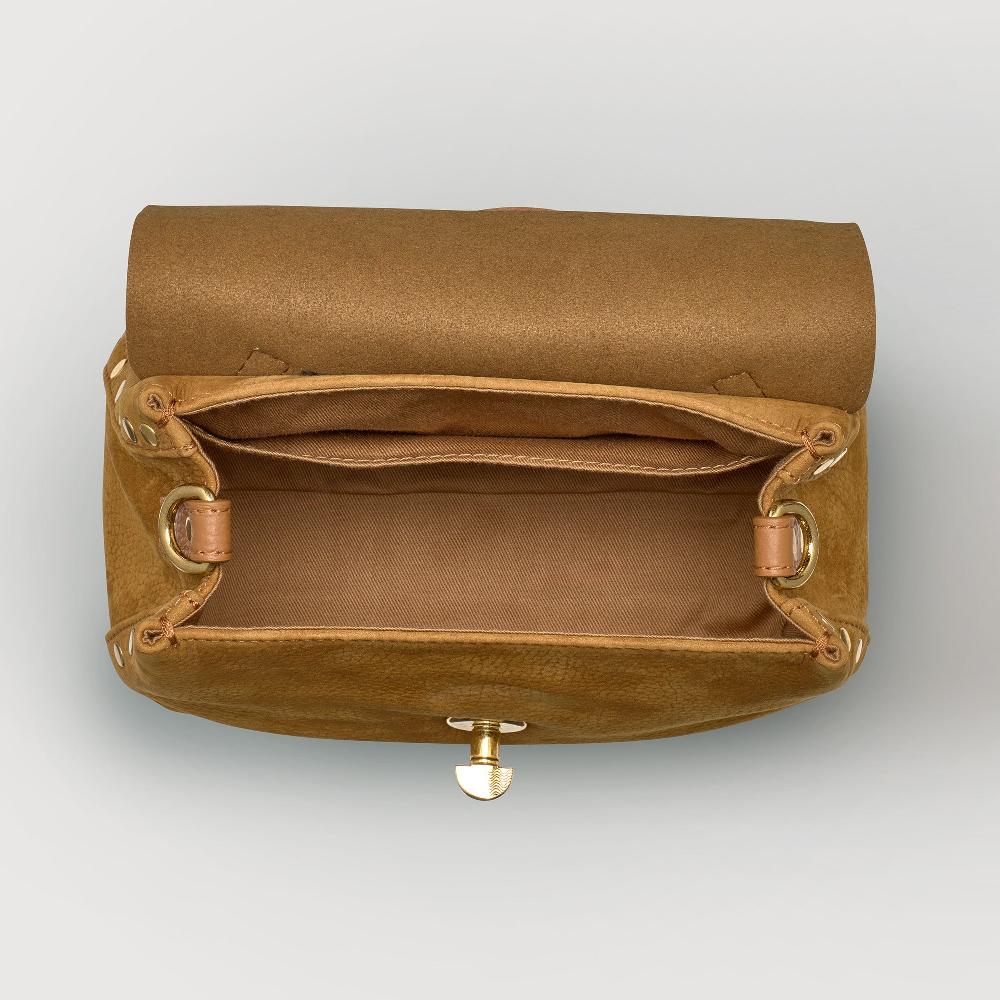 Zanellato BORSA POSTINA® BABY IN PELLE NABUK BROWN BRANDY | Zanellato Qualità