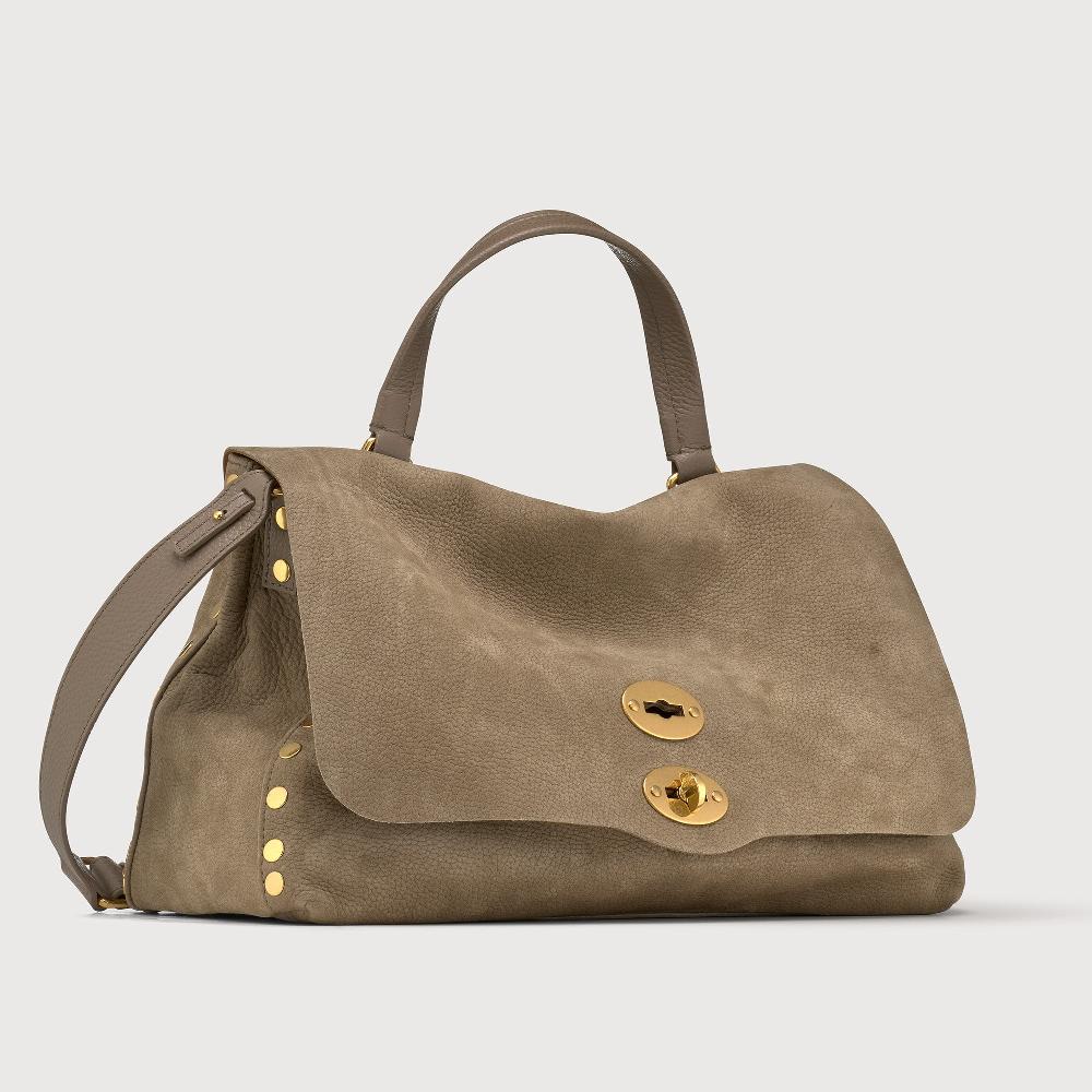 Zanellato BORSA POSTINA® MEDIUM IN PELLE NABUK GREY VOLTOLINA | Zanellato Vendita