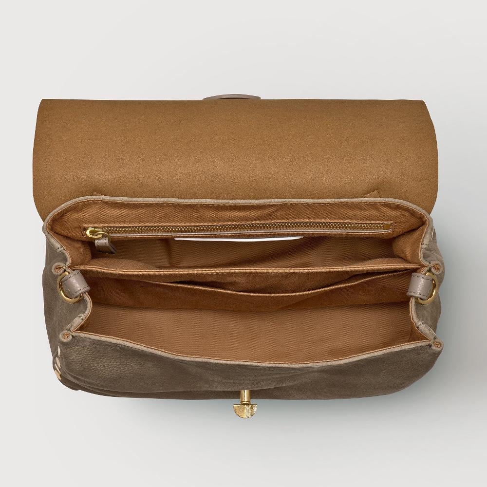 Zanellato BORSA POSTINA® SMALL IN PELLE NABUK GREY VOLTOLINA | Zanellato Promozione