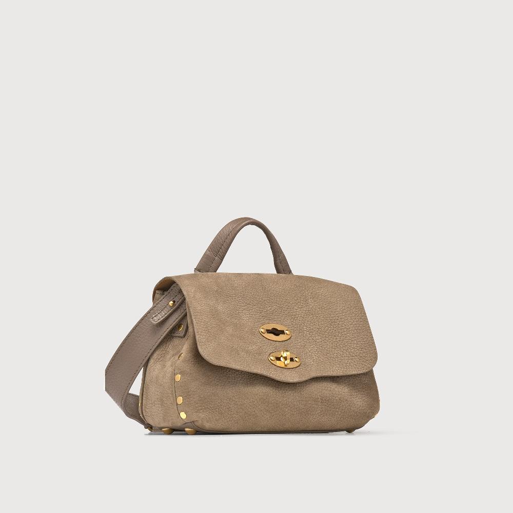 Zanellato BORSA POSTINA® BABY IN PELLE NABUK GREY VOLTOLINA | Zanellato Spedizione Gratuita